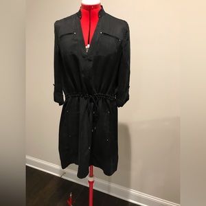 DVF 100% Cupro Black with Bronze Tacks and snaps size 8